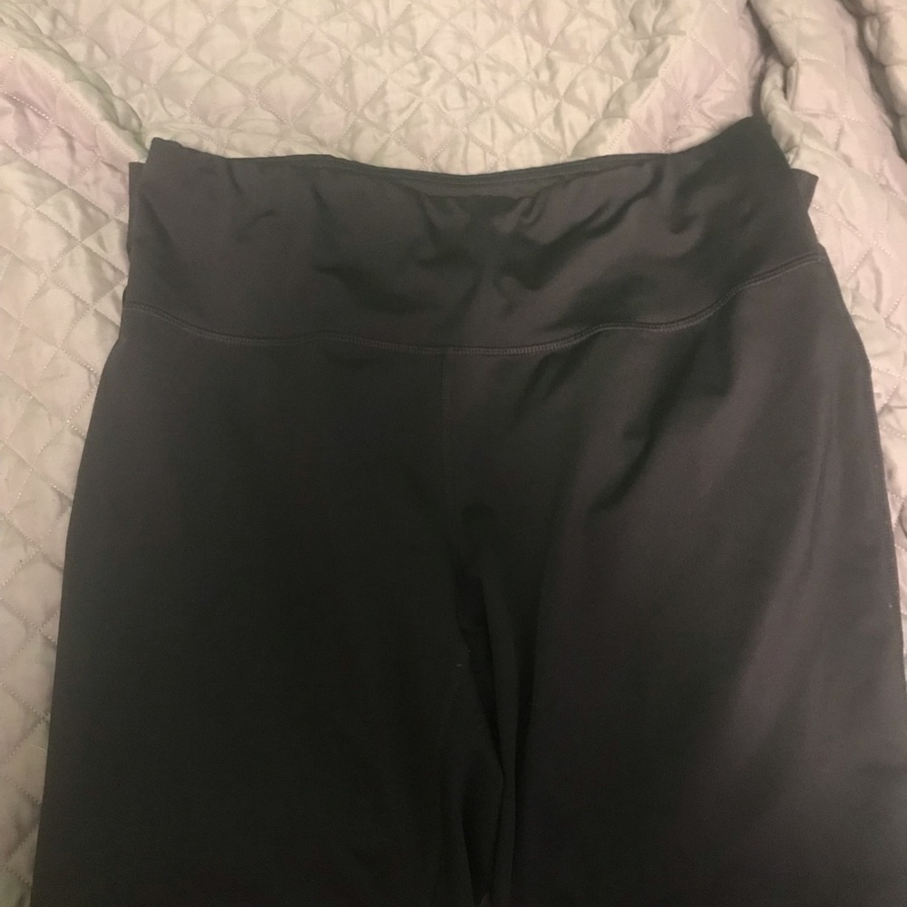 Black silky leggings